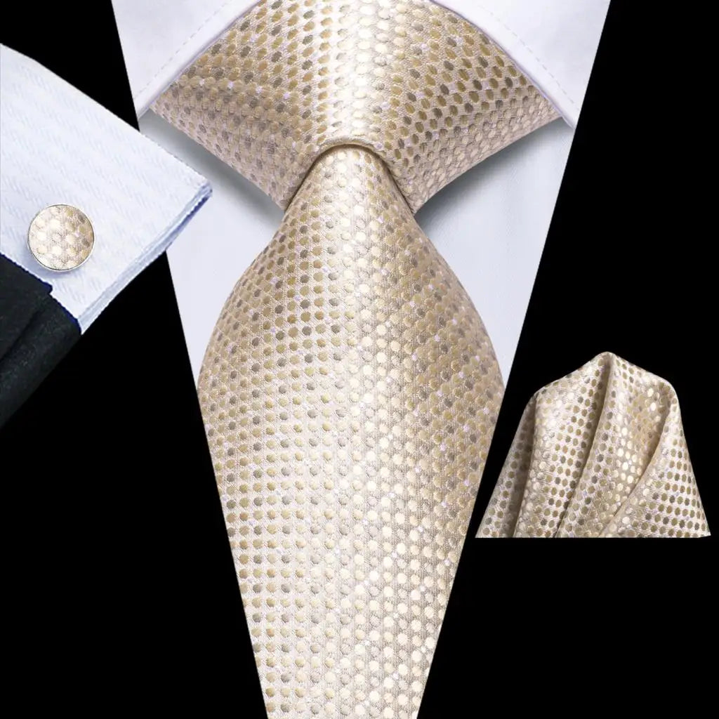Hi-tie Solid Orange Blue Mens Fashion Necktie Handkerchief Cufflinks