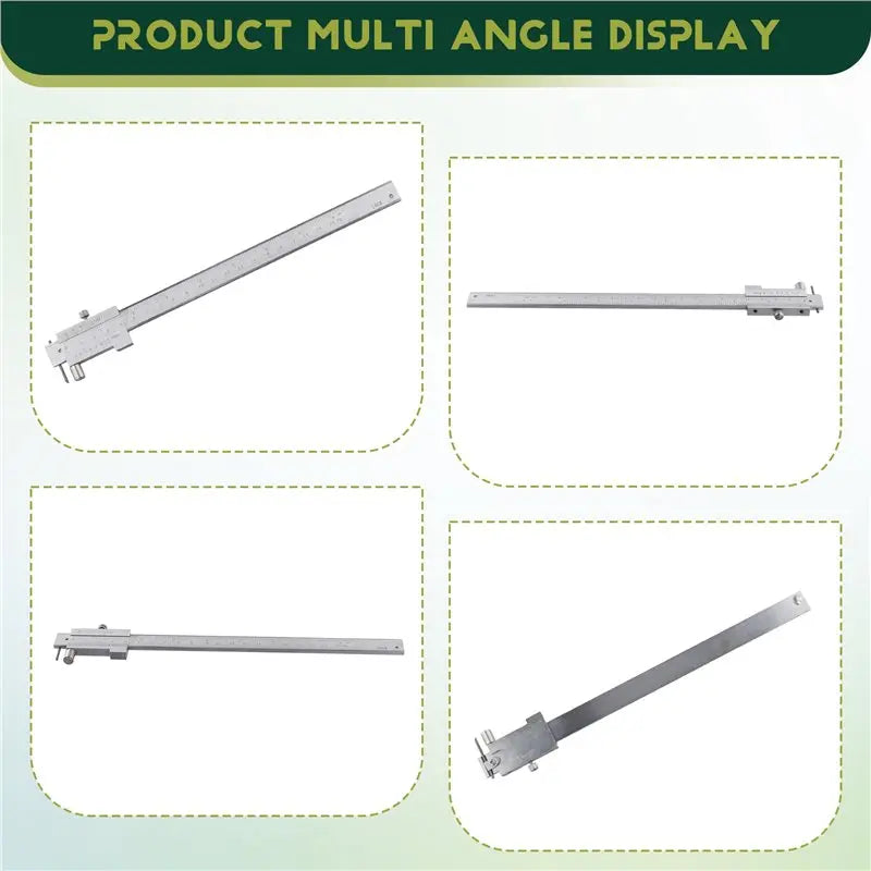 A02F-2Pcs 0-200Mm Marking Vernier Caliper With Carbide Scriber Parallel Marking Gauging Ruler Measuring Instrument Tool Qme