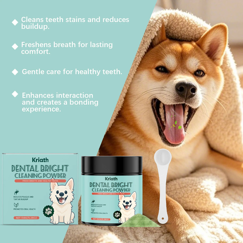 Dog Tooth Cleaning Powder Removing teeth Surface Stains Reduce Dental Plaques Eliminate Bad Breath Daily Dog Teeth Care Products Qme
