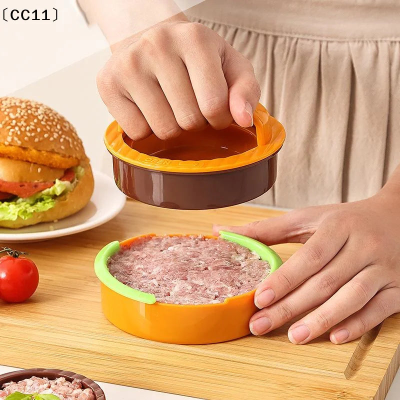 Round Hamburger Patty Making Tool Meat Press Combination Kitchen Qme