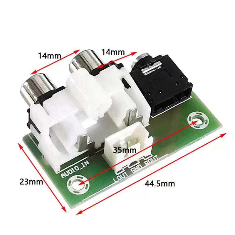 Audio Socket Dual AV Lotus Input XH2 54-3P Output Adapter Small Board Qme