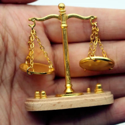 1 12 Dollhouse Vintage Balance Scale Miniatures Model Accessor Doll Qme Default Title