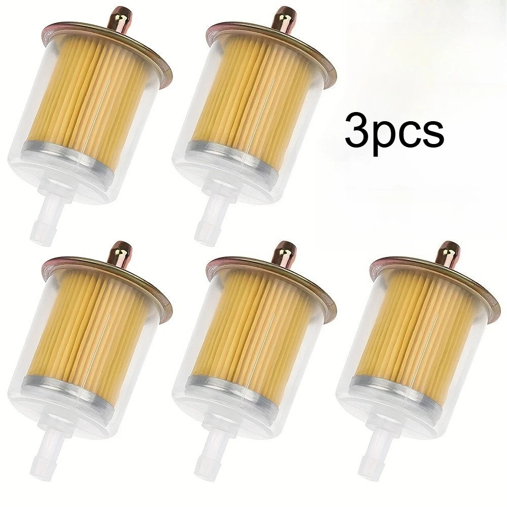 Universal Clear Fuel Filter Gasoline Filter For Motorcycle Car ATV Dirt Bike Scooter Small Engine Fuel Line Filtration Accessory Qme 3pcs