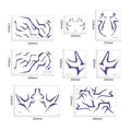 A 8PCS Demon Temporary Tattoo Set Patters Birthday Party Anime Stickers Boys Girl Haloween Cosplay Tattoos Qme 8pcs WS-F133-140