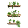 DIY Wall Art Creative Stickers Potted Plant Decals Self-adhesive Qme Green