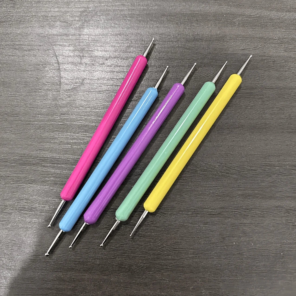 Embossing Stylus, Ball Tip Clay Modeling Tools, Pattern Tracing And Dotting Additions for Pottery, Nail Art, Drawing And Crafts Qme 5pcs