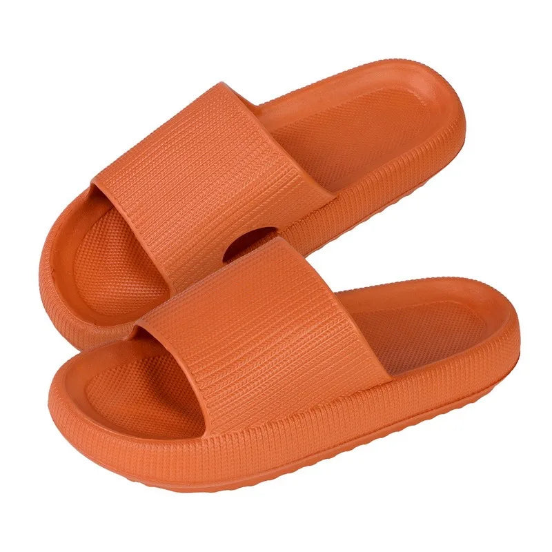 Cloud Slippers Women Shoes Summer Slippers For Men Shoes Home Flat Sandals Massage Flip Flops Couples Bathroom Indoor Slides Qme B-Orange 3.5cm EUR 44-45