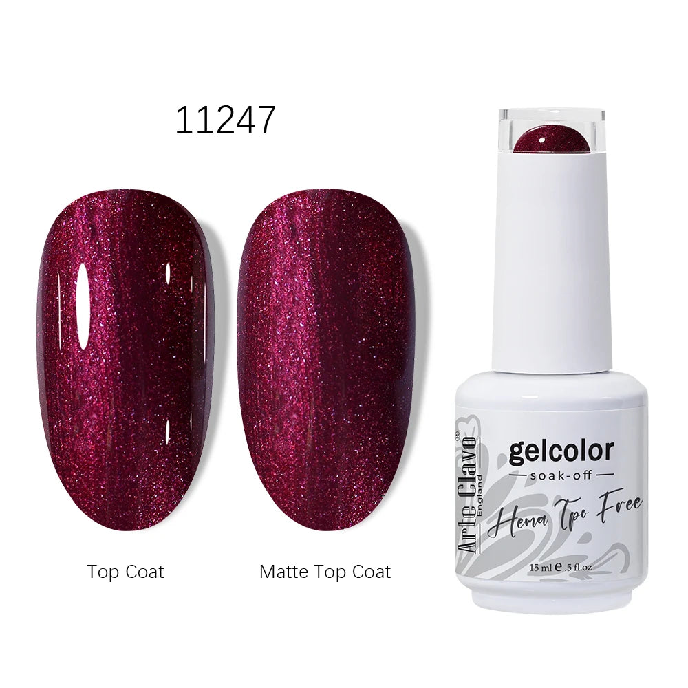Arte Clavo Red Series Gel HEMA TPO Nail Polish Winter Dark Art Qme