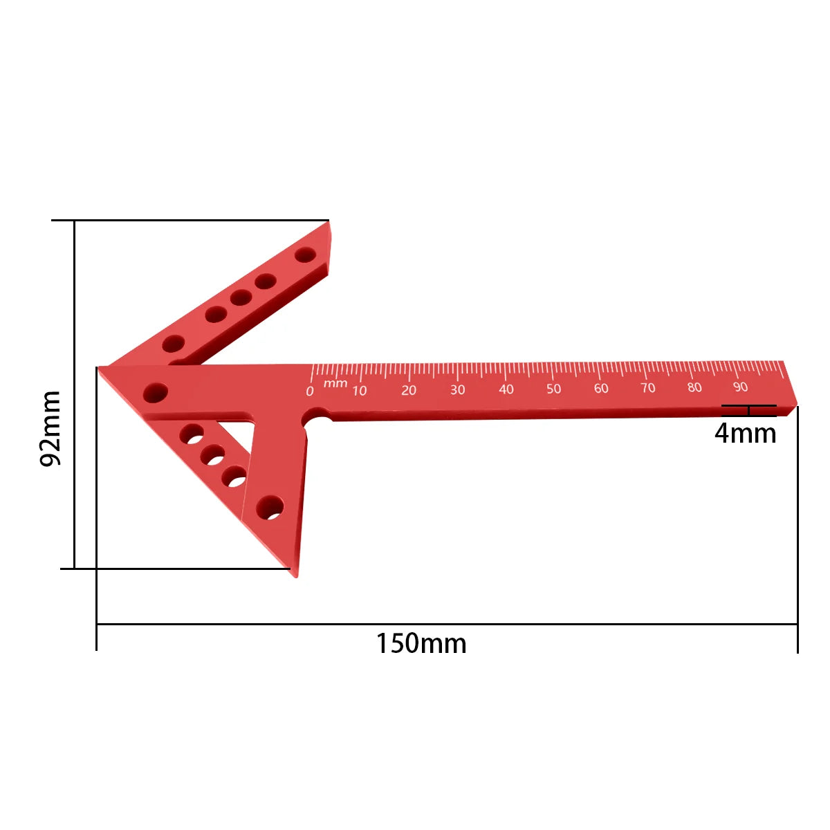 45/90 Degree Center Finder Measuring Ruler,Woodworking Angle Marking Tool,Carpenter Precision Scribe For Accurate Layout And DIY Qme