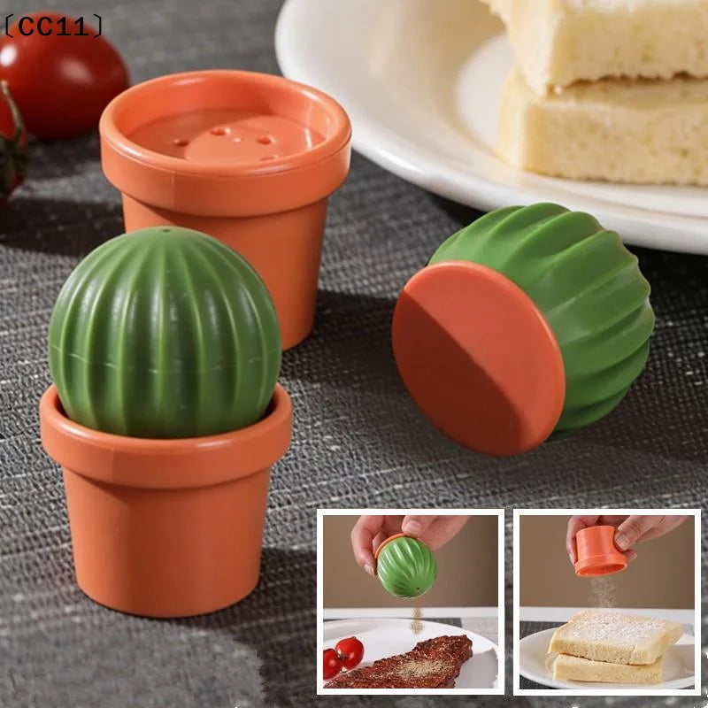 Creativity Cactus-shaped Seasoning Bottle Lid Plastic Salt Jar Qme Default Title
