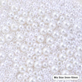 Mixed Size Acrylic Pearl Beads Round Tiny Craft Beads Loose Pearls for Jewelry Making DIY Craft Necklaces Bracelets 30g/pack Qme 1