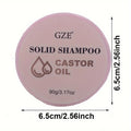 GZE Castor Oil Nourishing Shampoo Bar | Bottle-free Eco-friendly | Shampoo Hydrates & Moisturizes Dull and Dry Hair Qme GZE112