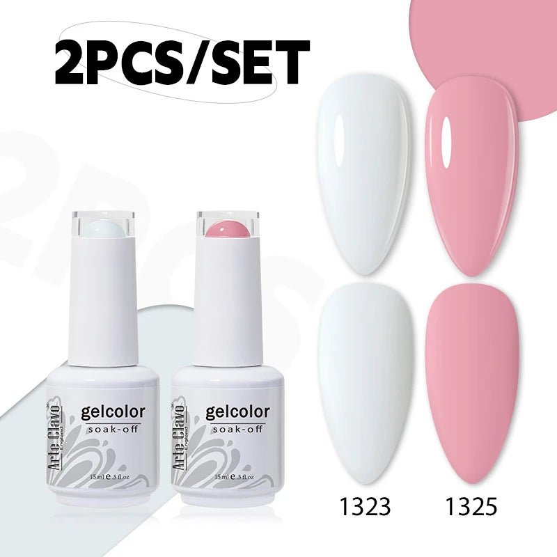 Arte Clavo Gel Nail Polish Base Primer Coat Mix Manicure Semi Qme 1323-B-1325-B