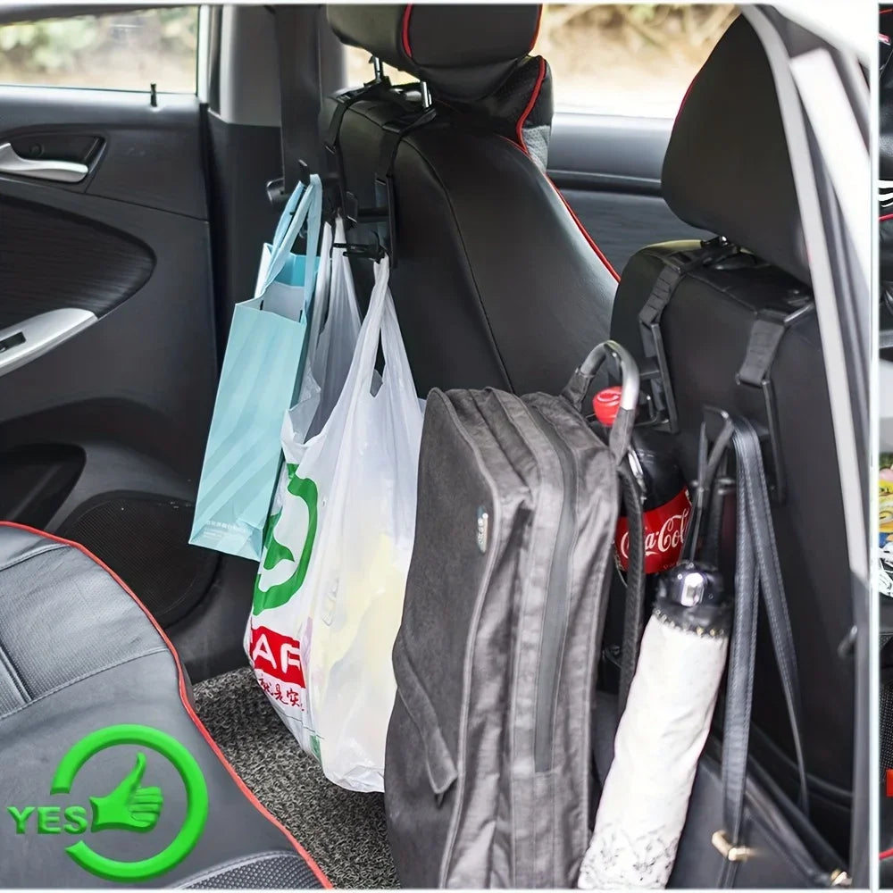 Magic Headrest Hooks For Car, Purse Hanger Headrest Hook Holder For Car Seat Organizer Behind Over The Seat Hook Hang Purse Qme