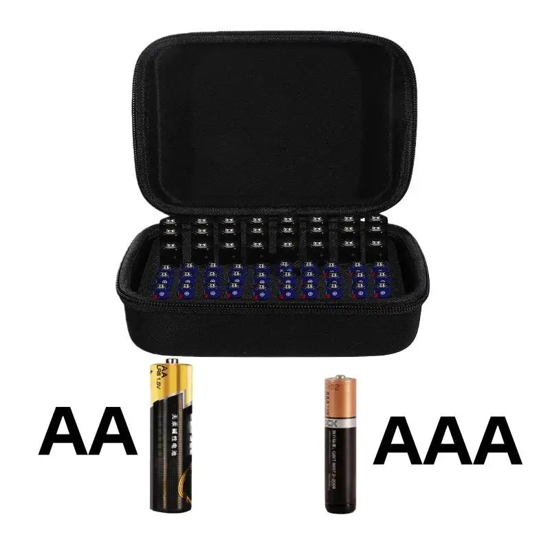 Handheld Portable Bag Hard Battery Organizer Storage Box Carrying Qme