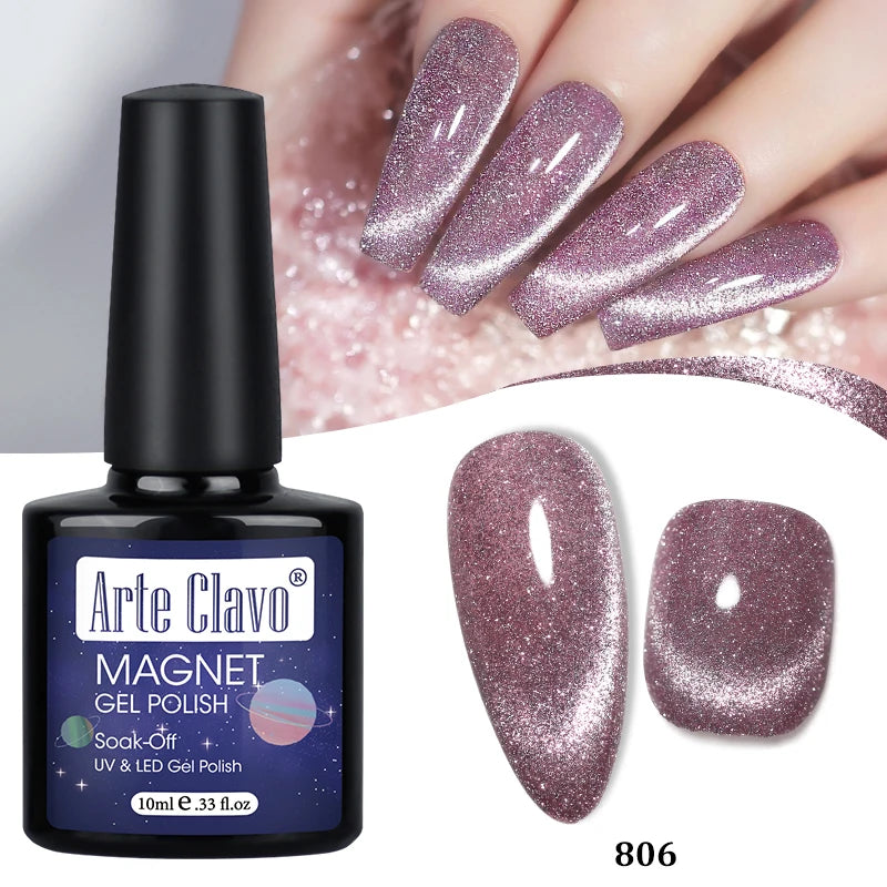 Arte Clavo Shining Transparent Cat Eye Magnetic Gel Unicorn Auroras Qme 806