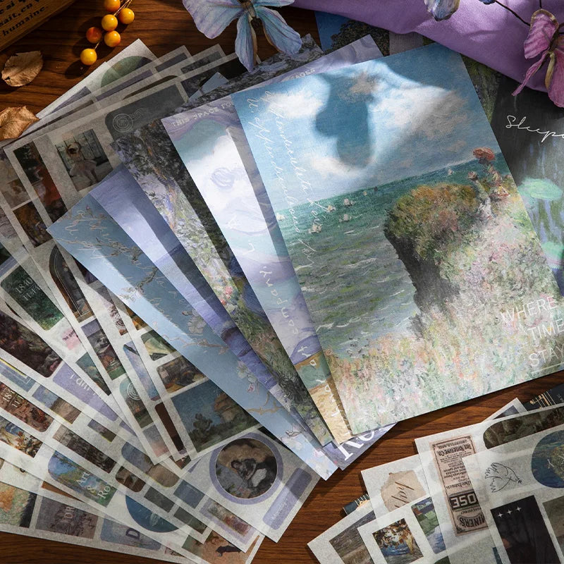 TIANZI 50/100 pcs Heart Gallery Series Vintage Material Book DIY Decorative paper Scrapbooking Handmade Junk Journal Supplies Qme