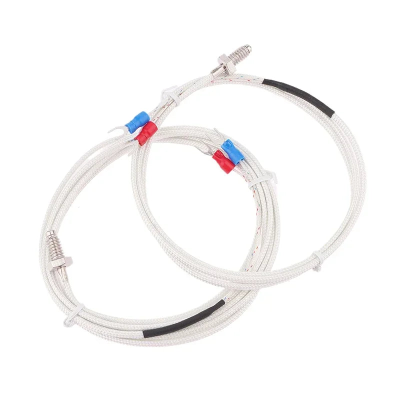 K Type Thermocouple Cable M6 1M 2M Screw Temperature Sensor Probe 0-800 C For REX-C100 Temperature Controller Thermostat Qme