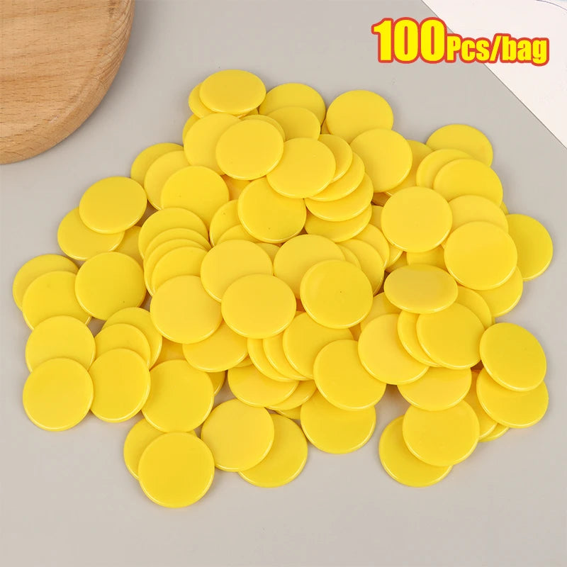 Montessori Learning Education Math Toy Plastic Bingo Chip Markers Qme Yellow