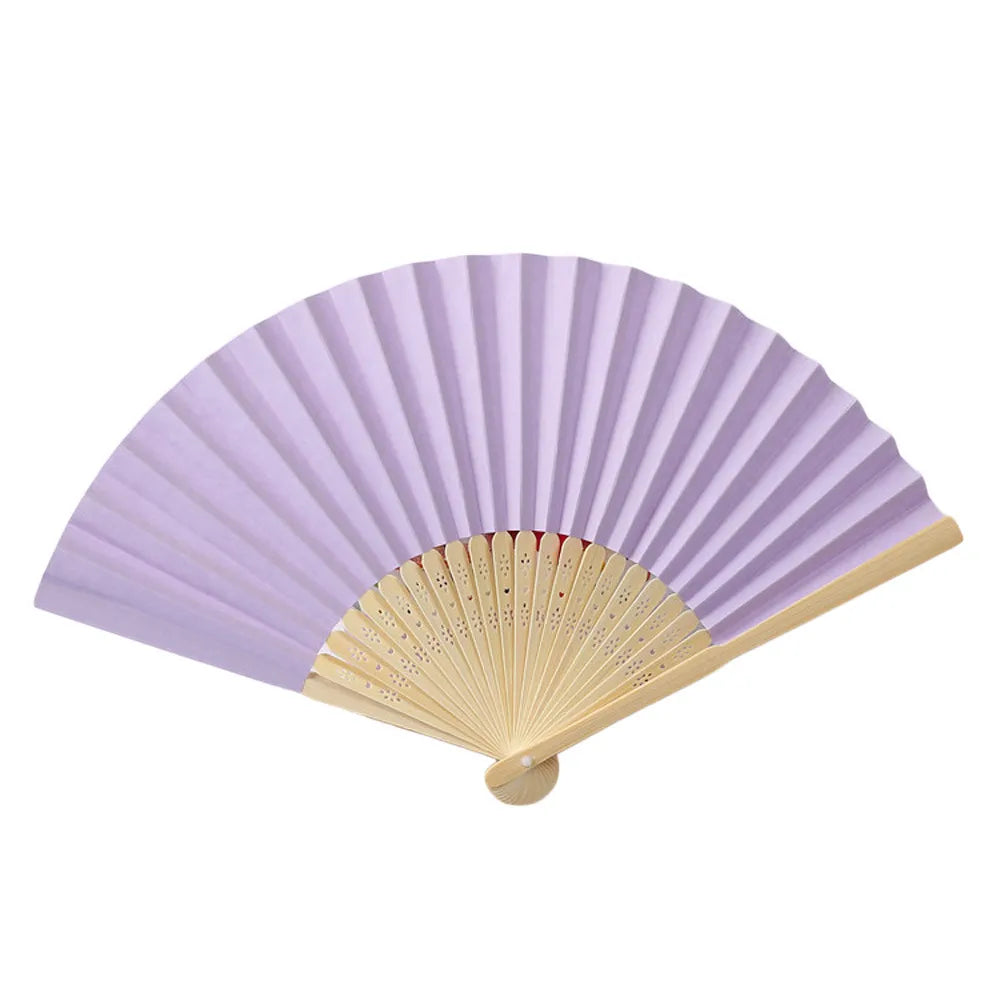 Pattern Folding Dance Wedding Party Lace Silk Folding Hand Held Solid Color Fan Solid Color Folding Fan Multi Color Folding Fan Qme Purple
