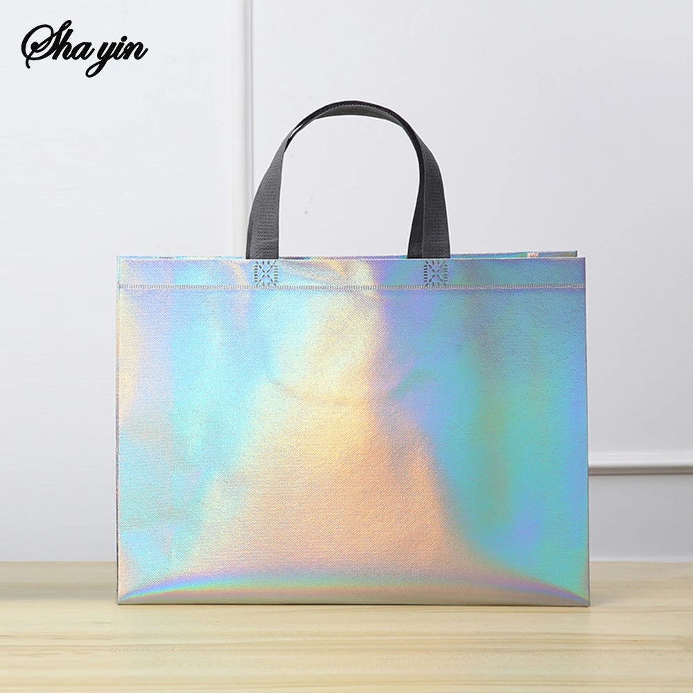 Organizer Bag Silver Reusable Gift Tote Grocery Shopping Bags Apply To Bridesmaids Birthday Party Wedding, Bachelor Qme