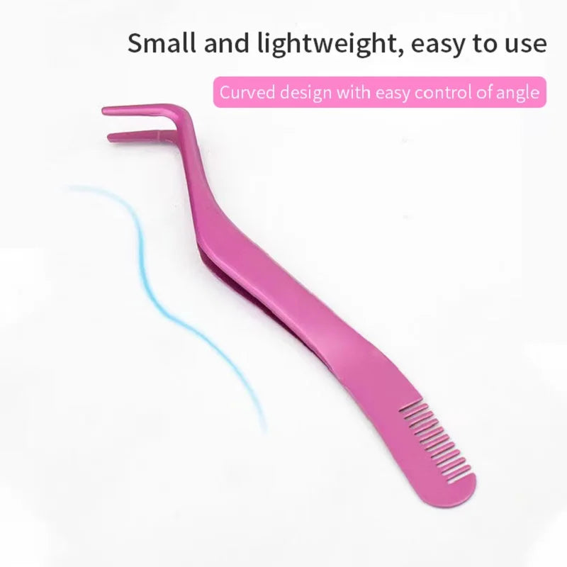 Eyelash Comb Tweezers Stainless Steel Anti-static Non-magnetic Qme