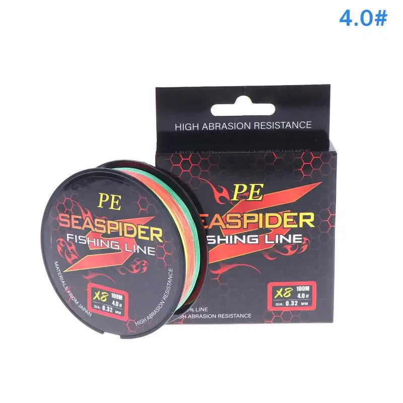 8 Strands 100M PE Braided Fishing Line Multifilament Lines Sea Wire Qme 4.0