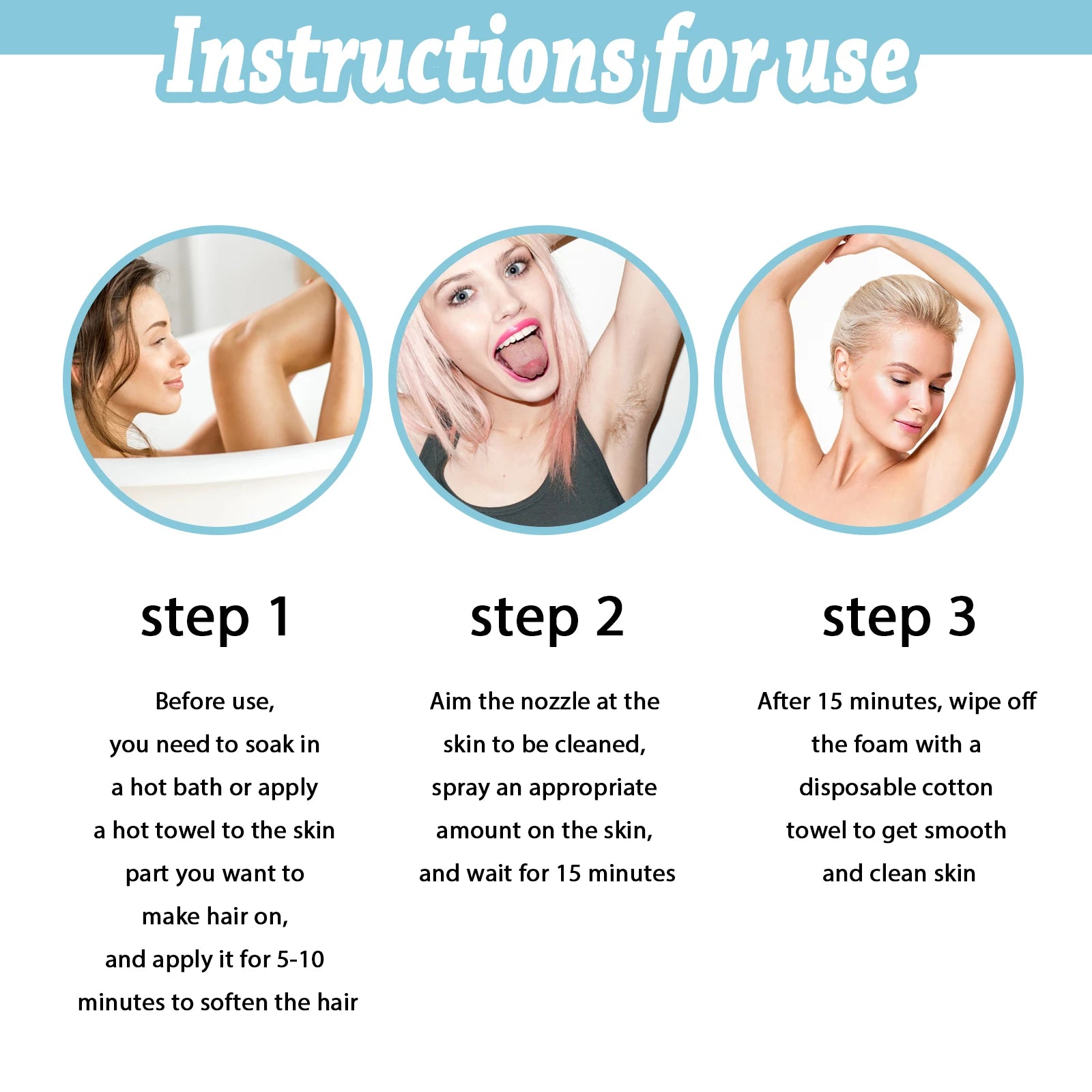 Hair Removal Spray Hair Growth Inhibitor Natural Painless Depilatory Spray Body Armpit Private Parts Hair Remover for Smooth Ski Qme
