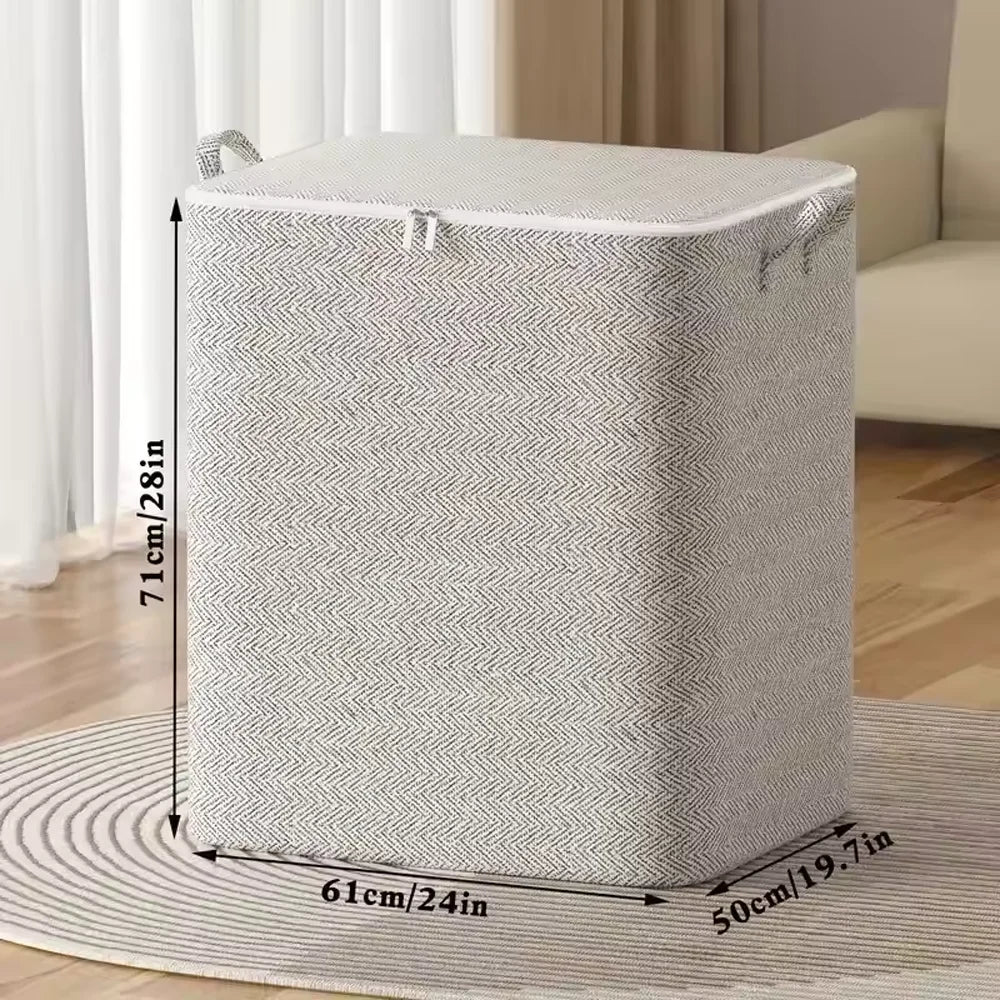 Extra Large Non-Woven Moving Bag for Clothes & Quilts Foldable Bedroom Quilt Storage Organizer Portable Sack Qme 220L