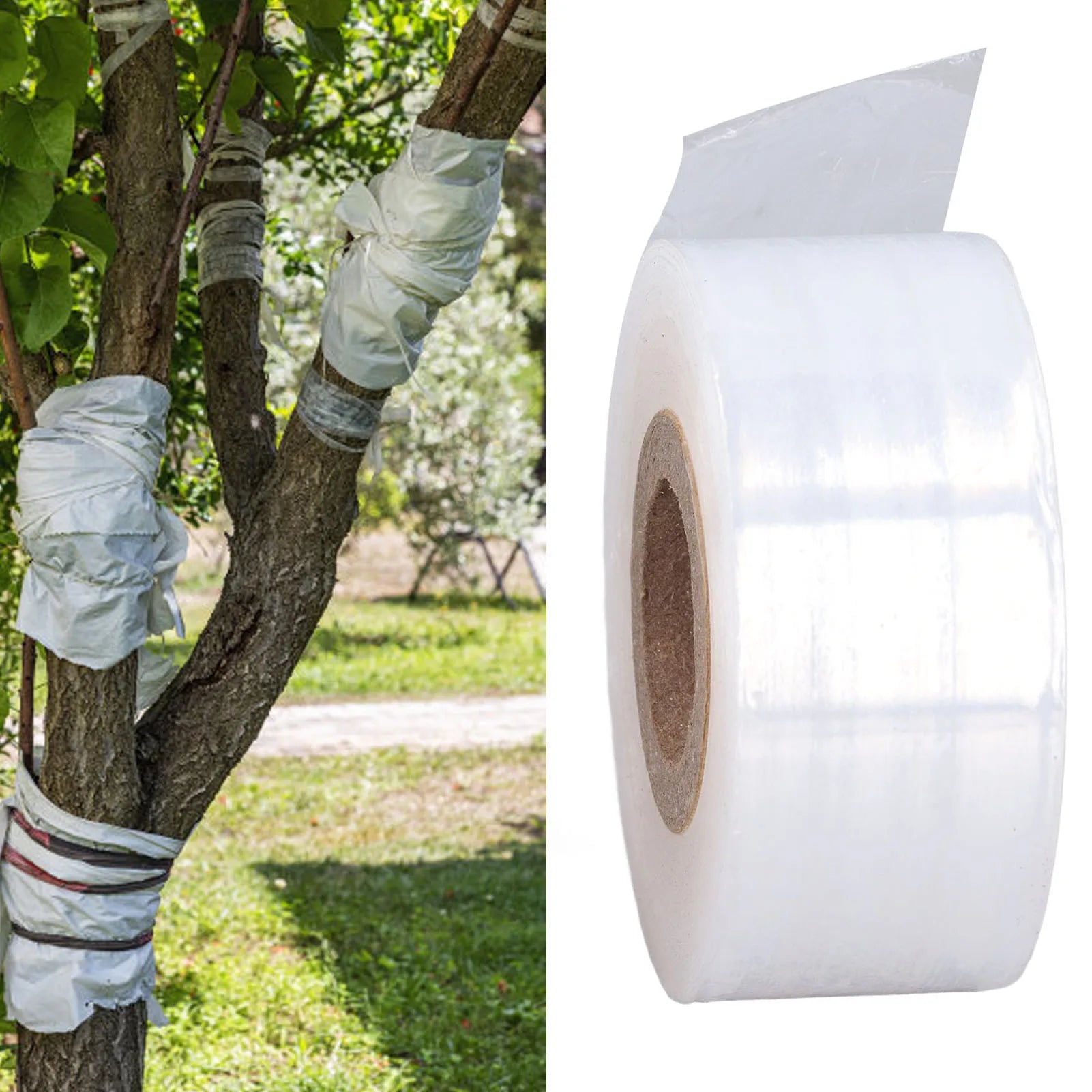 29mm Nursery Grafting Tape Roll Stretchable Self-Adhesive Transparent Grafting Parafilm Garden Plant Pruning Degradable Tape Qme