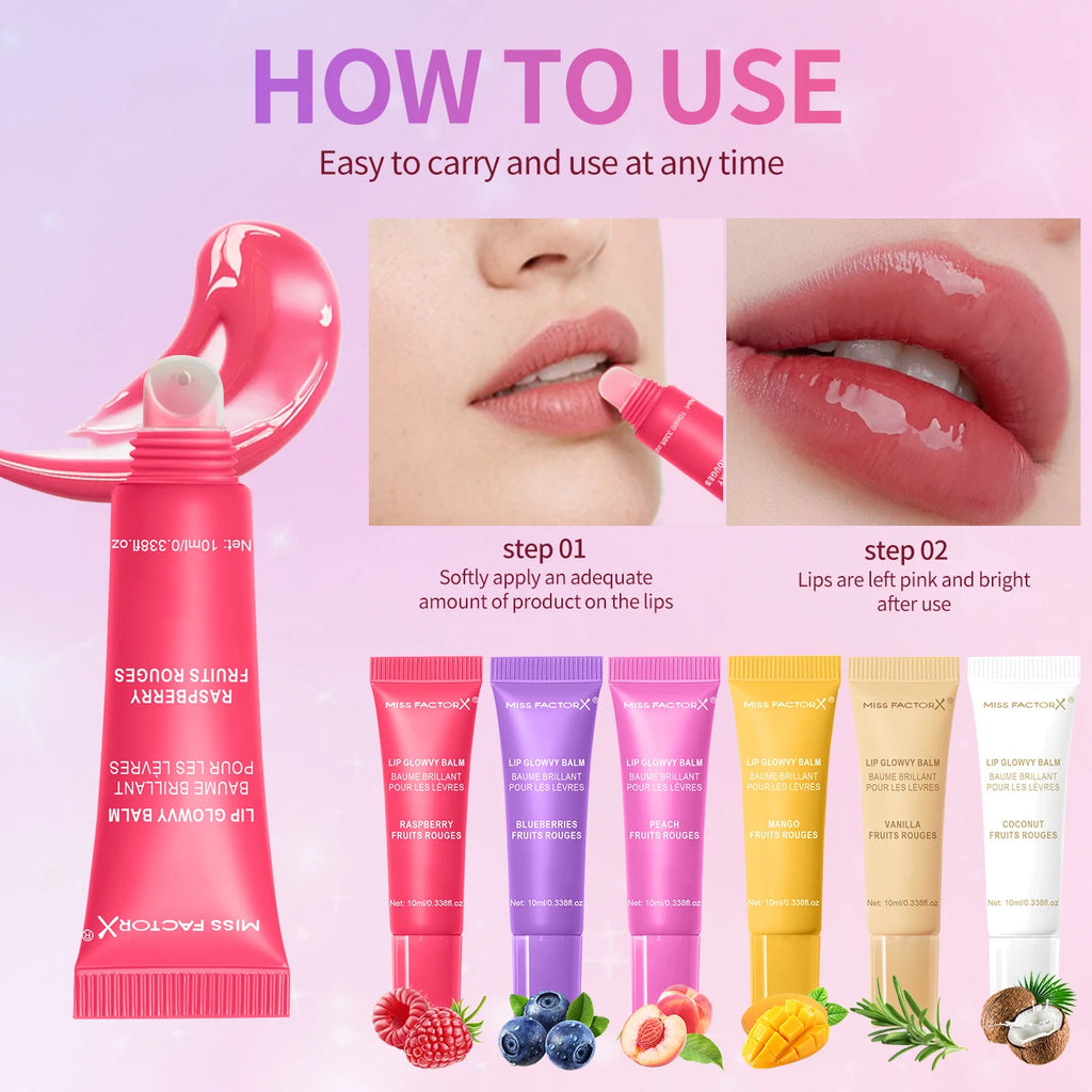24pcs/box 6-color moisturizing lip gloss - Long lasting moisturizing, nourishing lips, glossy effect, women's gift choice Qme
