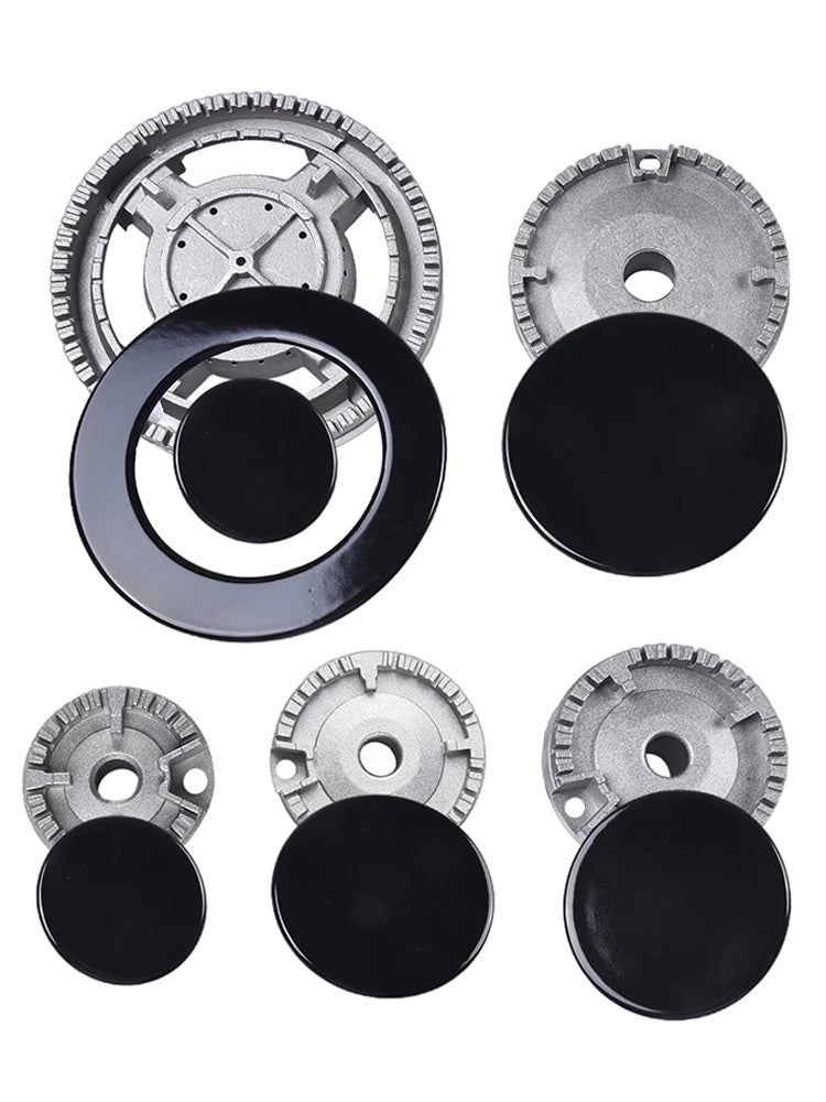 1 Set Cooker Hat Set Stove Lid Upgraded Oven Gas Hob Burner Crown Flame Cap Fits Most Gas Stove Burners Kitchen accessories Qme A