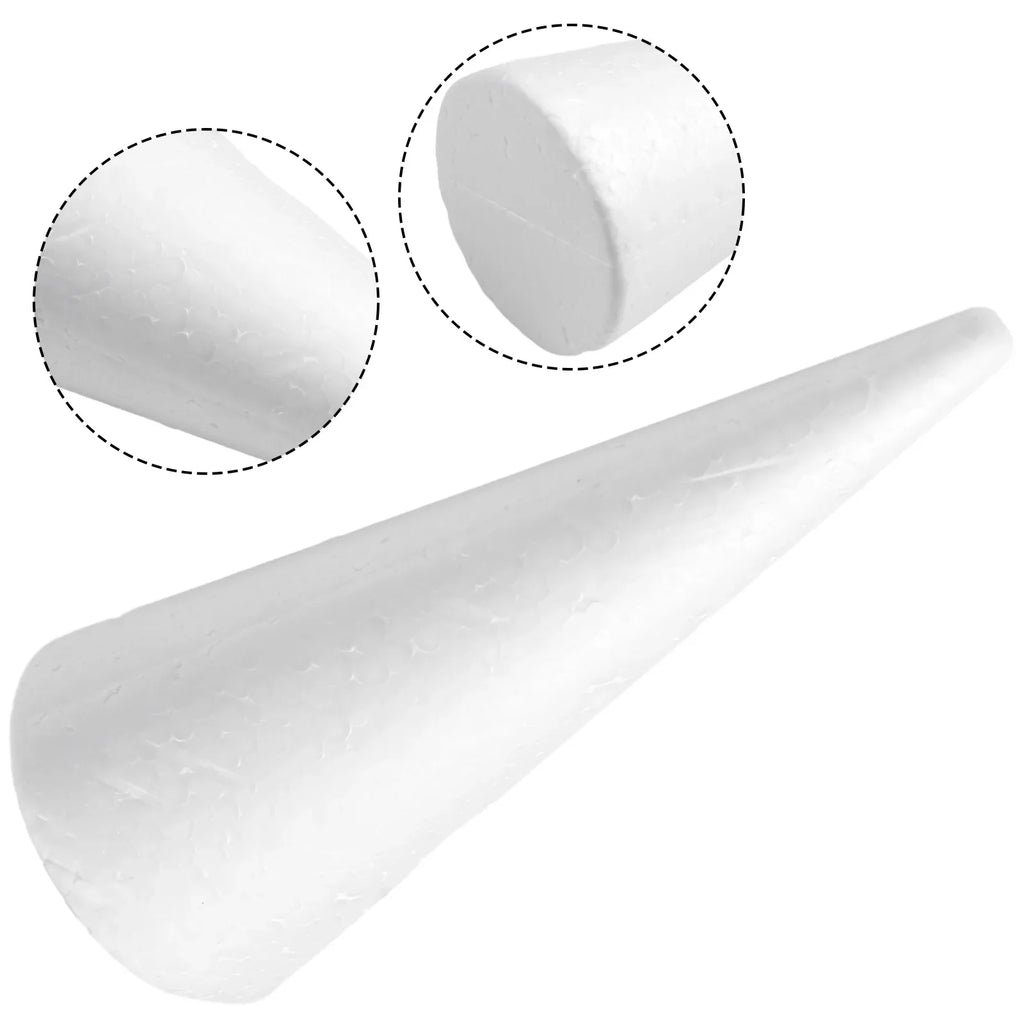 1Pcs DIY Arts Xmas Party Decor For Crafts Crafting Cake Topper Foam Cones DIY Crafts Polystyrene Forms Small Large White Foam Qme