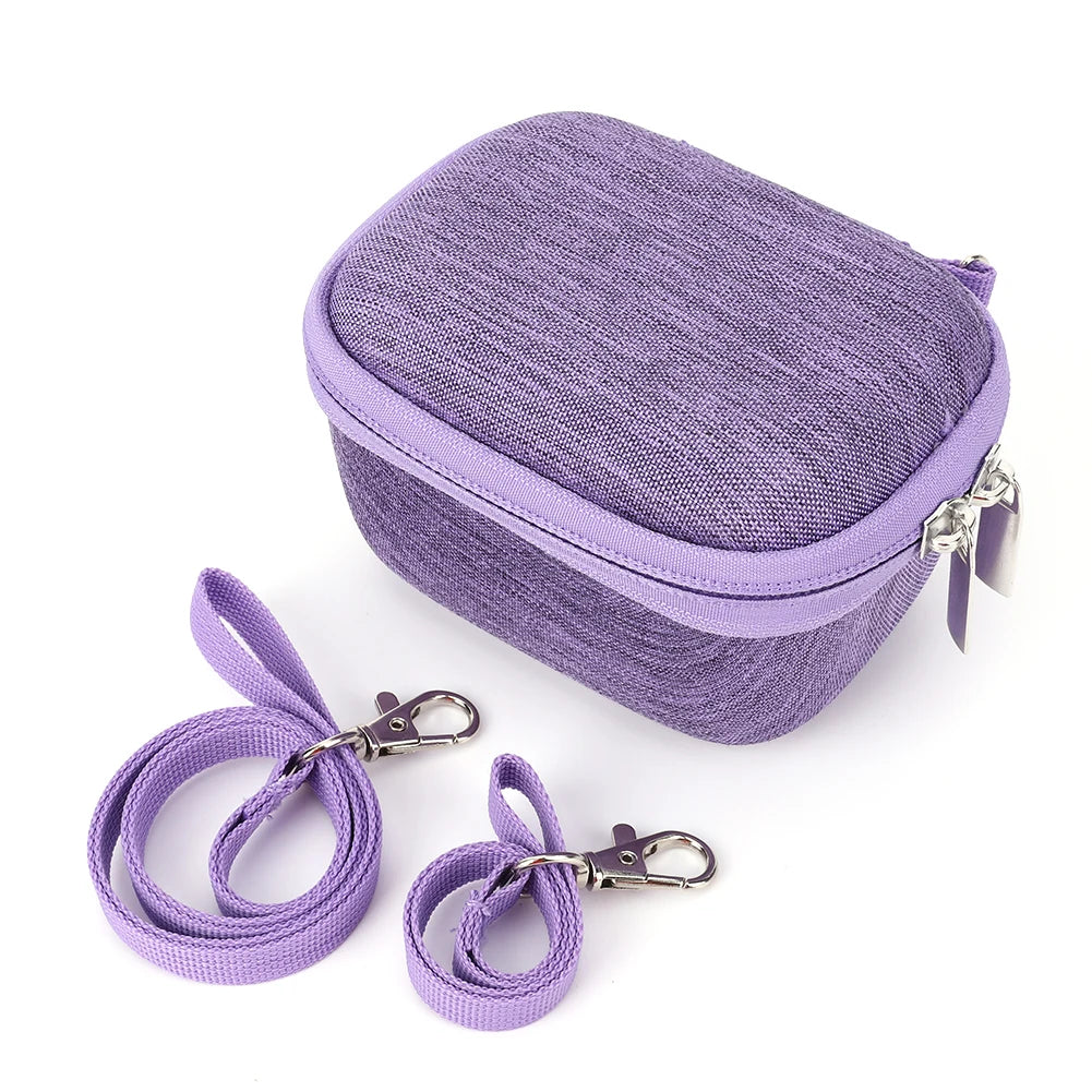 Storage Bag Anti-scratch EVA Hard Carrying Case Shockproof Anti-Drop with Lanyard&Hand Strap for Bitzee Virtual Electronic Pet Qme Purple
