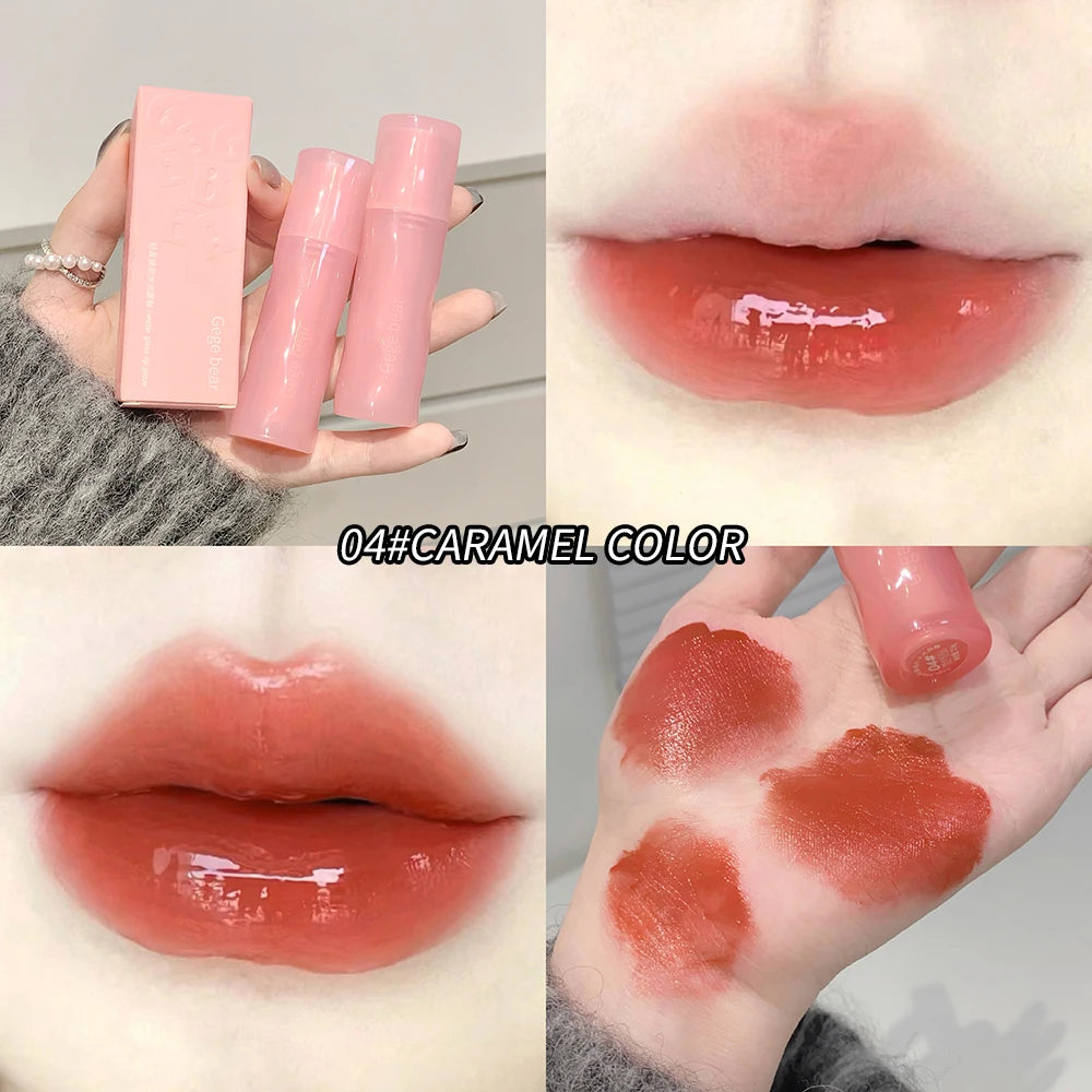 Gege Bear Light Mirror Water Gloss Lip Glaze Moisturizing Valentine's Qme GX1135-4