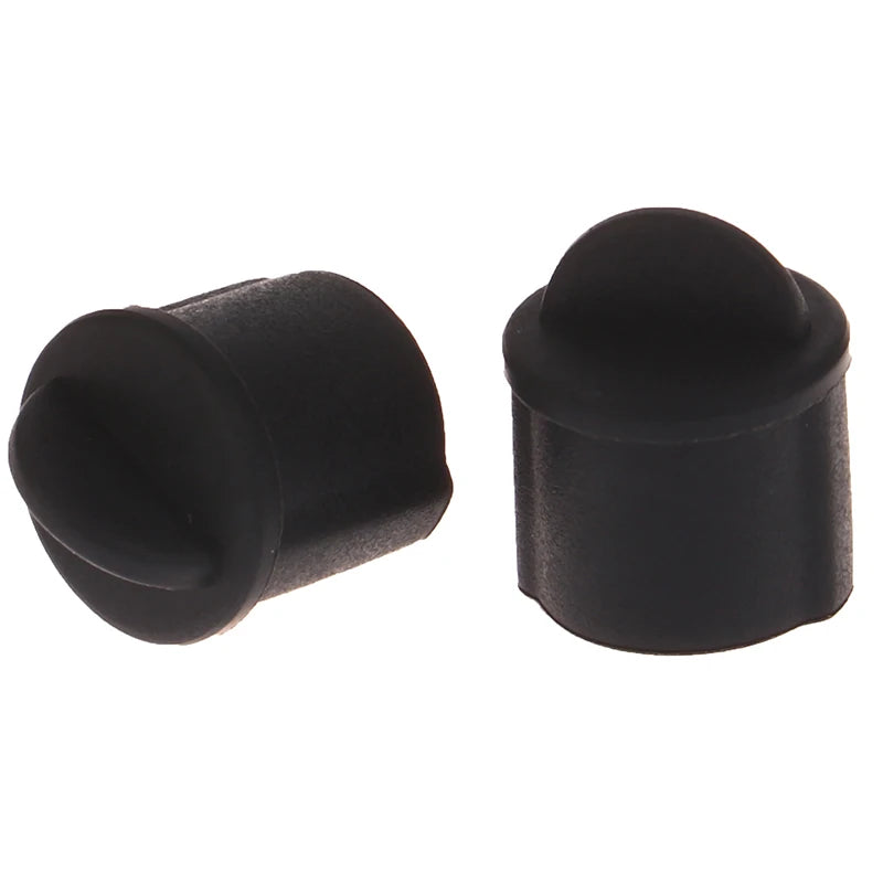 Uxcell 10pcs Silicone BNC Anti-Dust Stopper Cap Cover for Female Jack Black Inside Install Dia 9.5 mm - 11 mm. Qme
