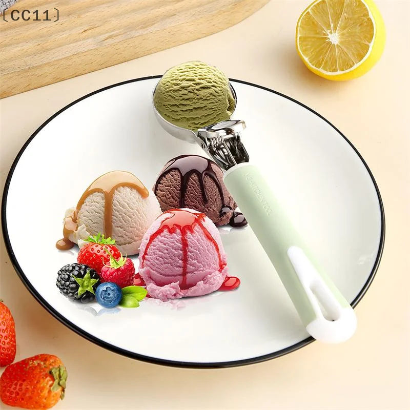 CC11Stainless Steel Ice Cream Scoop Digger Non-stick Watermelon Fruit Qme