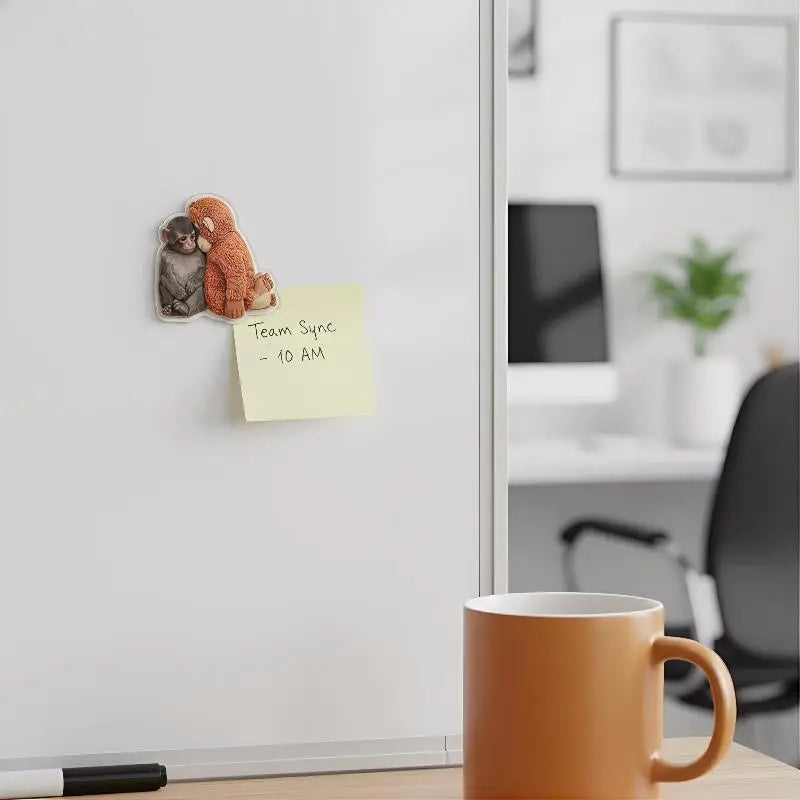 Creative Monkey Refrigerator Magnet, Magnetic Memo Message Holder, Unique Animal Home Decor Peg Qme