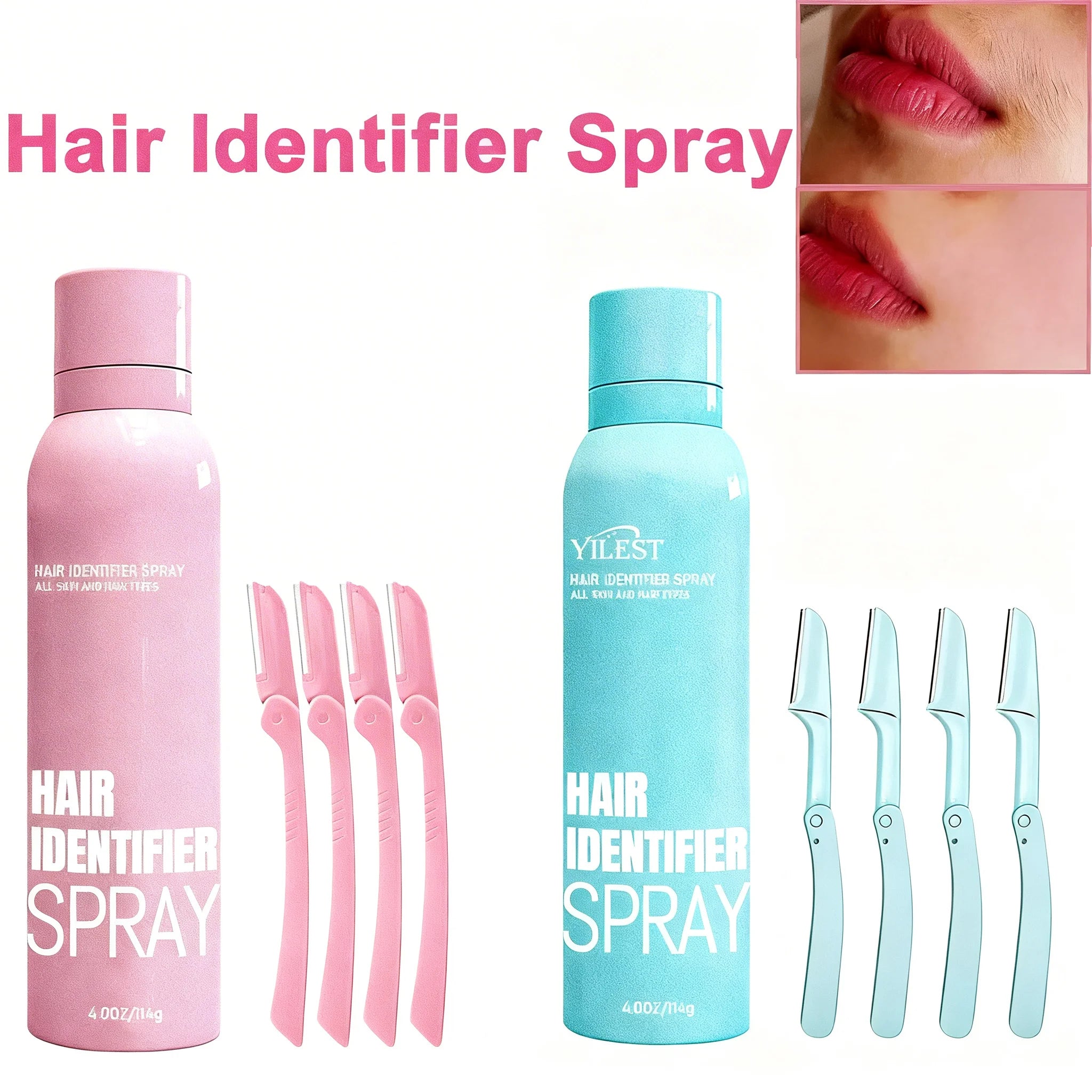 Hair Identifier Spray Face Shaving Skin Body Dermaplaning Razors Qme