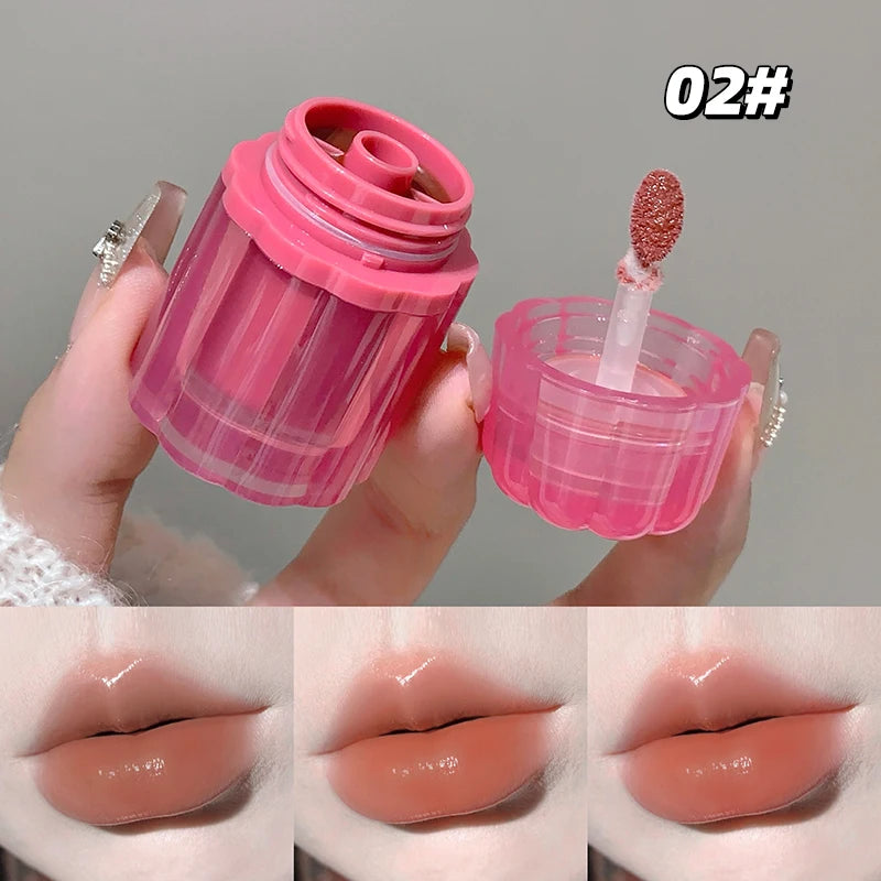 Gege Bear Dual-color Solid Lip Jelly Cannel Mirror Glaze Watery Light Qme GX1397-02
