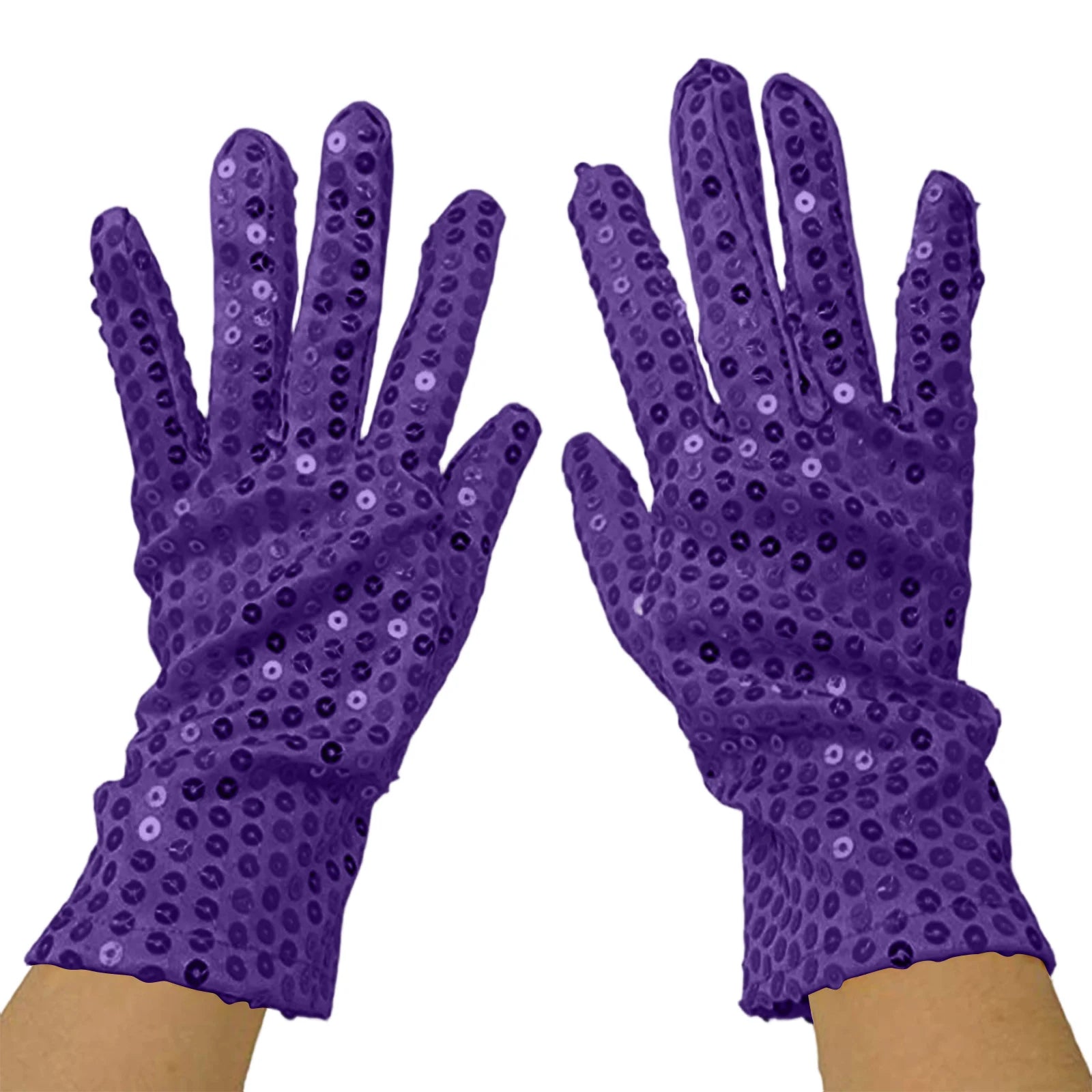 Unisex Creative Sequin Dance Performance Gloves Adult Carnival Clothing Party Accessories Fashionable Stage Decorative Props Qme