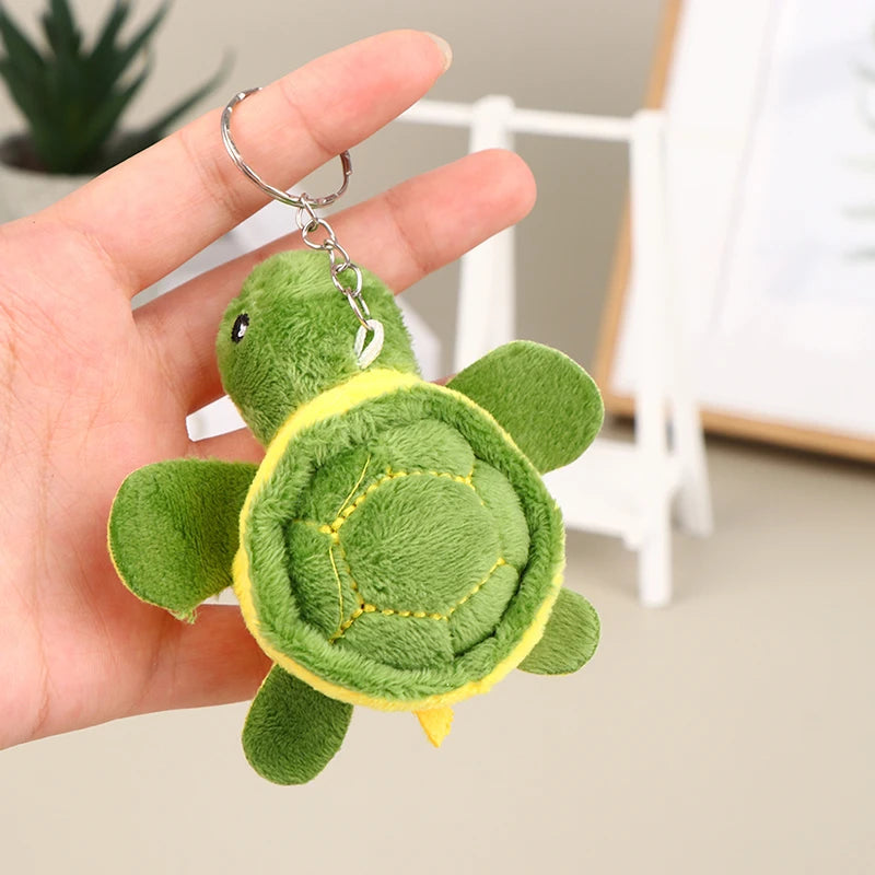 Cute Turtle Doll Stuffed Cartoon Soft Plush Toy Keychain Bag Pendant Qme one size