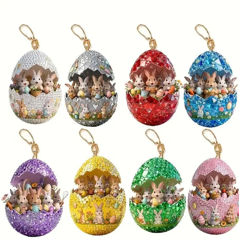 DIY Craft Easter Simulation Egg Decorative Artificial Hanging Qme A2