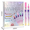 Nail Art Graffiti Pen Set Nail Marker Drawing Acrylic Paint Pens Waterproof Nail Painting Manicure Extra 0.5m Fine 12 Colors Qme 12 Colors