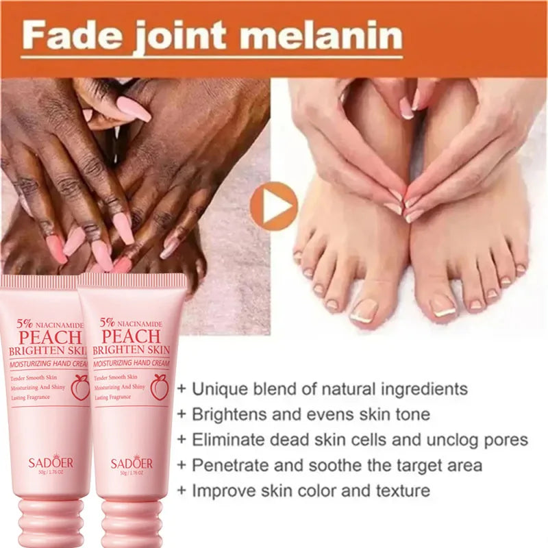 Fast Whitening Dark Knuckles Brighten Hand Cream Melanin Corrector Moisturizing Intense Stains Remover Cosmetics Hand Skin Care Qme