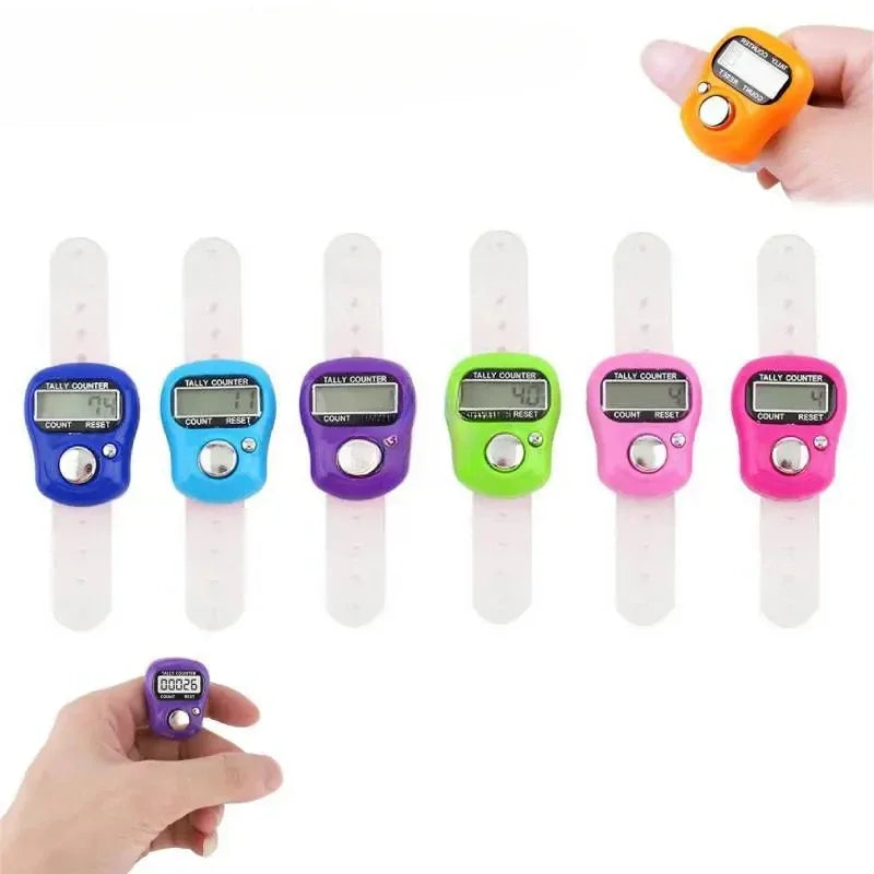Mini Finger Counter Islamic Bead 5 Digital LED Electronic Handheld Tally Counter Clicker Counter Ring Qme