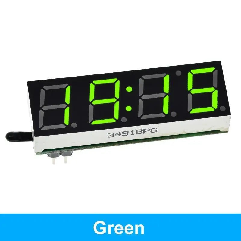 Digital Clock Temperature Voltage Module DIY Time/Voltmeter Car Clock Modification RX8025T Chip Qme Green