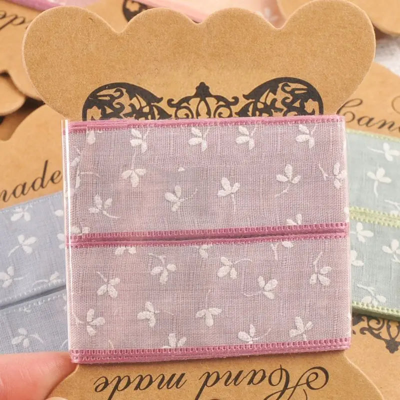 4yards 25mm Width Colorful Mini Floral Patterns Crafts Ribbons Wrapping Handmade Bow Wedding Party Festival Decoration cp3803 Qme