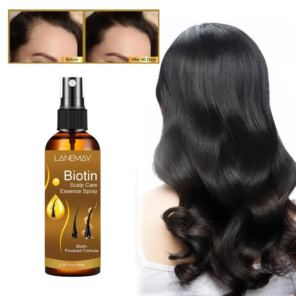 Biotin Scalp Care Essence Spray 100ml, Serum For Hair Loss, Nourishing Scalp Treatment For Thinning Hair Qme