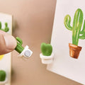 A set of household cactus potted plant style refrigerator magnetic stickers Qme MULTI
